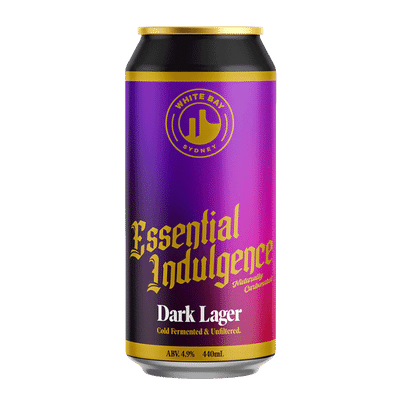 White Bay Essential Indulgence Dark Lager 440ml Can Craft Beer White Bay Beer Co.