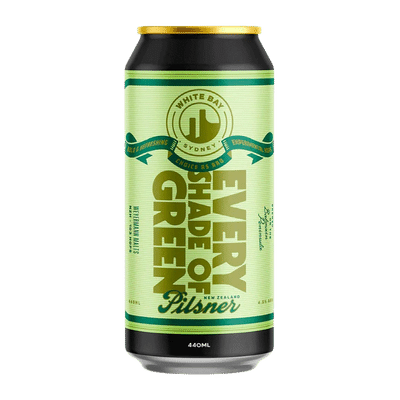 White Bay Every Shade of Green New Zealand Pilsner 440ml Can Craft Beer White Bay Beer Co.
