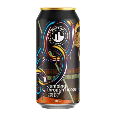 White Bay Jumping Through Hoops Hazy DIPA 440ml Can Craft Beer White Bay Beer Co.