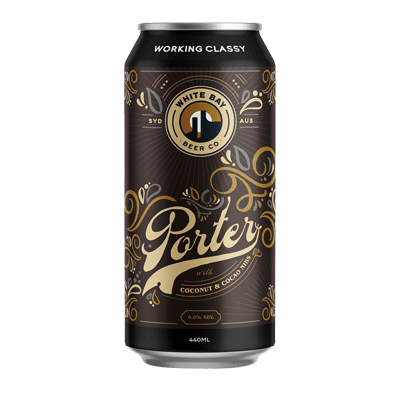 White Bay Porter With Coconut & Cacao Nibs Craft Beer White Bay Beer Co.