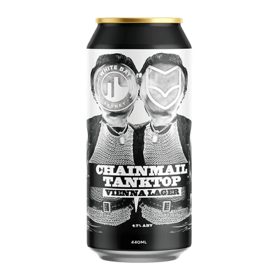 White Bay x Fox Friday Chainmail Tanktop Vienna Lager 440ml Can Craft Beer White Bay Beer Co.