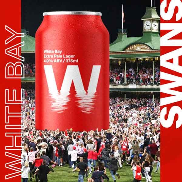 White Bay x Sydney Swans Extra Pale Lager 375ml Can Craft Beer White Bay Beer Co.