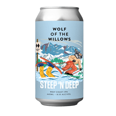 Wolf of the Willows Steep 'n' Deep West Coast IIPA 440ml Can Craft Beer Wolf of the Willows