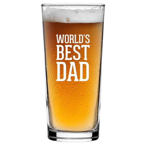 World's Best Dad Beer Glass Single Glassware Beer Cartel