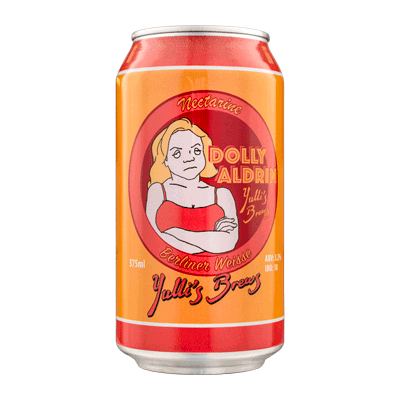 Yulli's Dolly Aldrin Nectarine Berliner Weisse 375ml Can Craft Beer Yulli's Brews