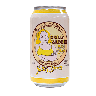 Yulli's Dolly Aldrin Passionfruit & Mango Berliner Weisse 375ml Can Craft Beer Yulli's Brews