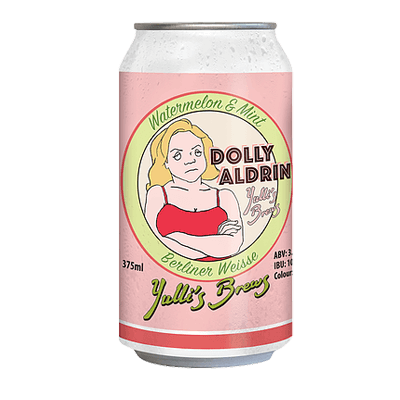 Yulli's Dolly Aldrin Watermelon & Mint Berliner Weisse 375ml Can Craft Beer Yulli's Brews
